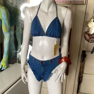 NWT Daisy denim bikini